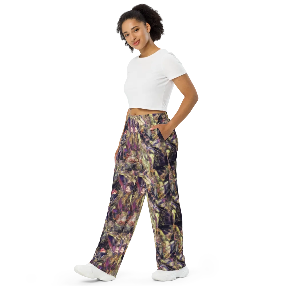 Galactic Drapery on Wide-Leg Pants — Left Front