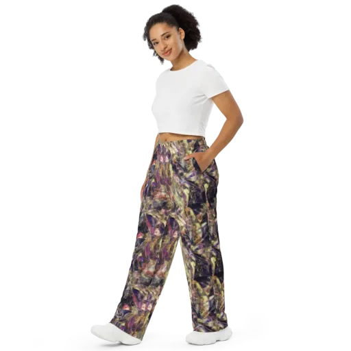Galactic Drapery on a Wide-Leg Pants