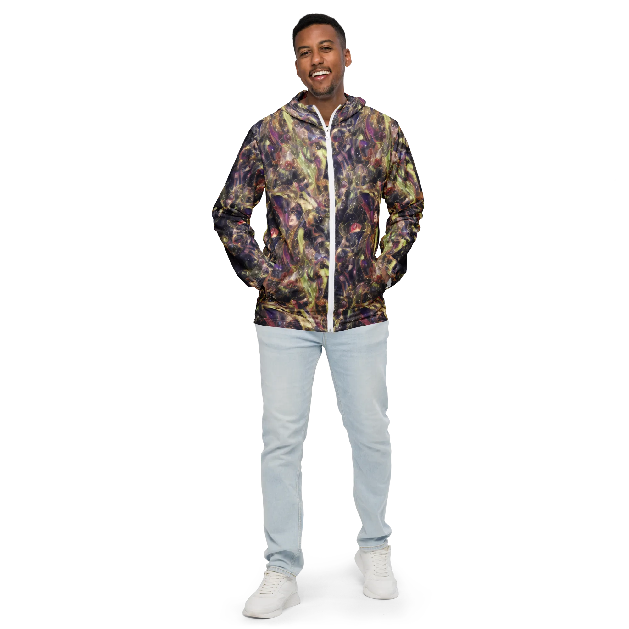 Galactic Drapery on Men's Windbreaker — Front