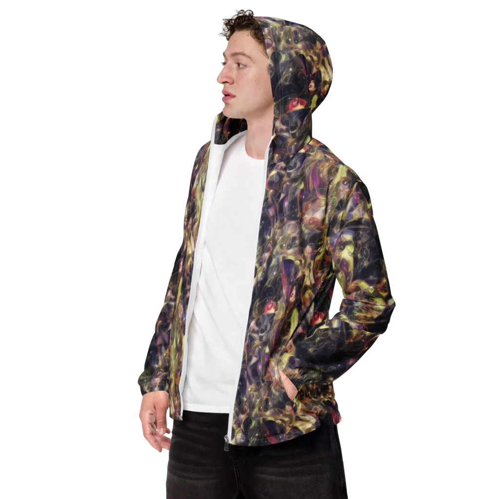 Galactic Drapery on Men's Windbreaker — Left Front