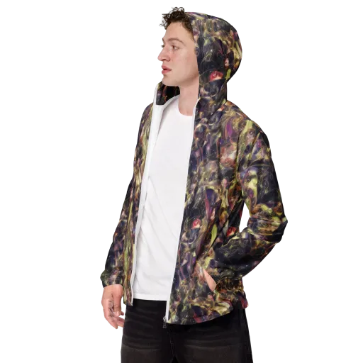 Galactic Drapery on a Men's Windbreaker