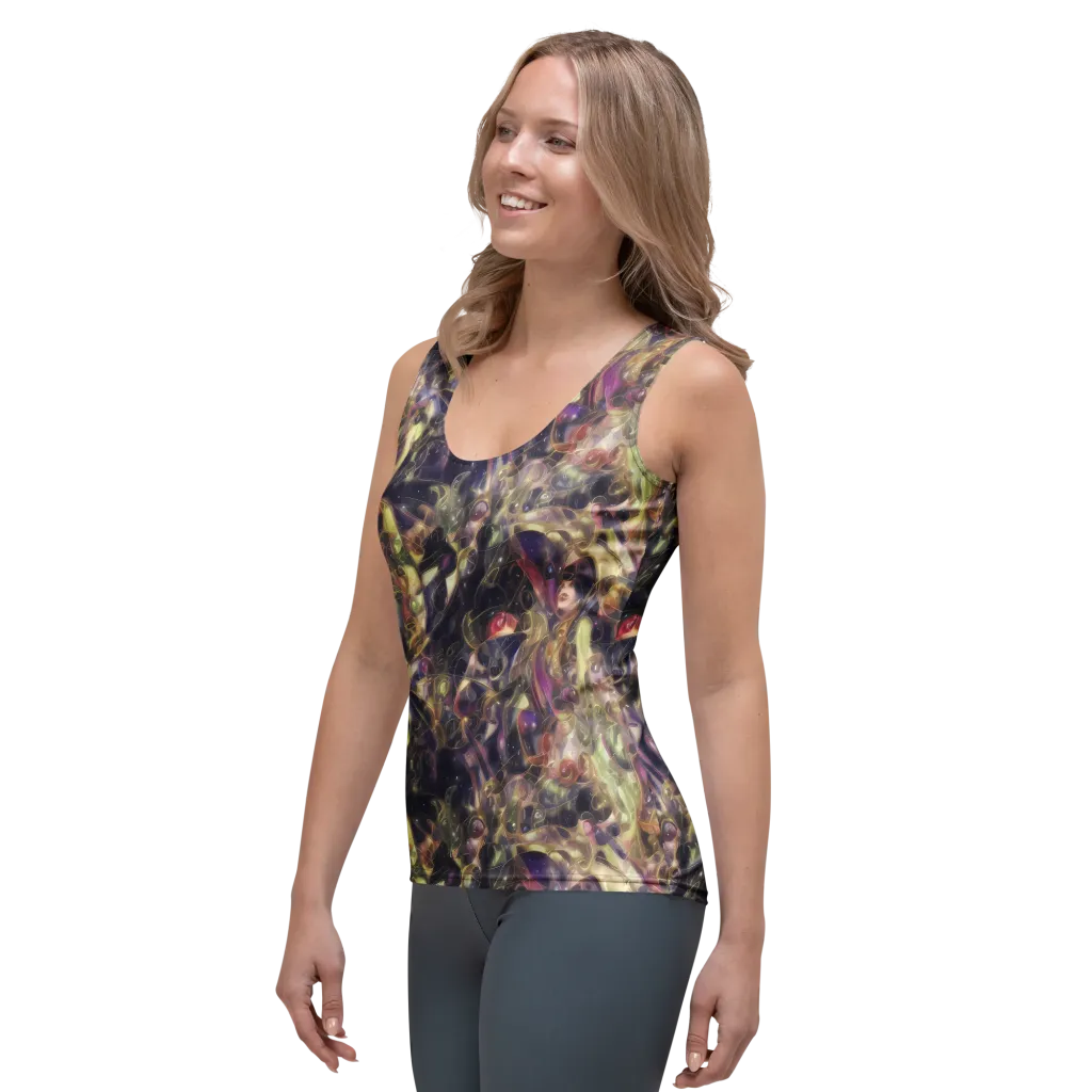 Galactic Drapery on Women's Tank Top — Left Front