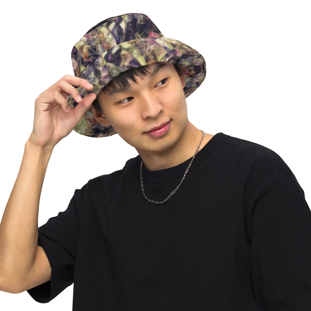 Galactic Drapery on Reversible Bucket Hat — Front Inside