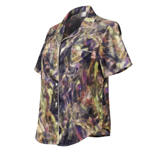 Galactic Drapery on a Women's Short Sleeve Pajama Top