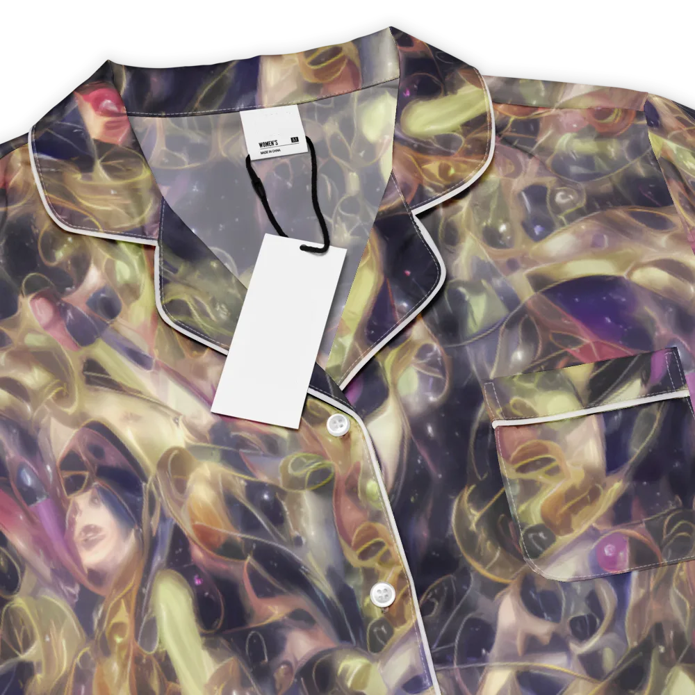 Galactic Drapery on Women's Short Sleeve Pajama Top — Product details