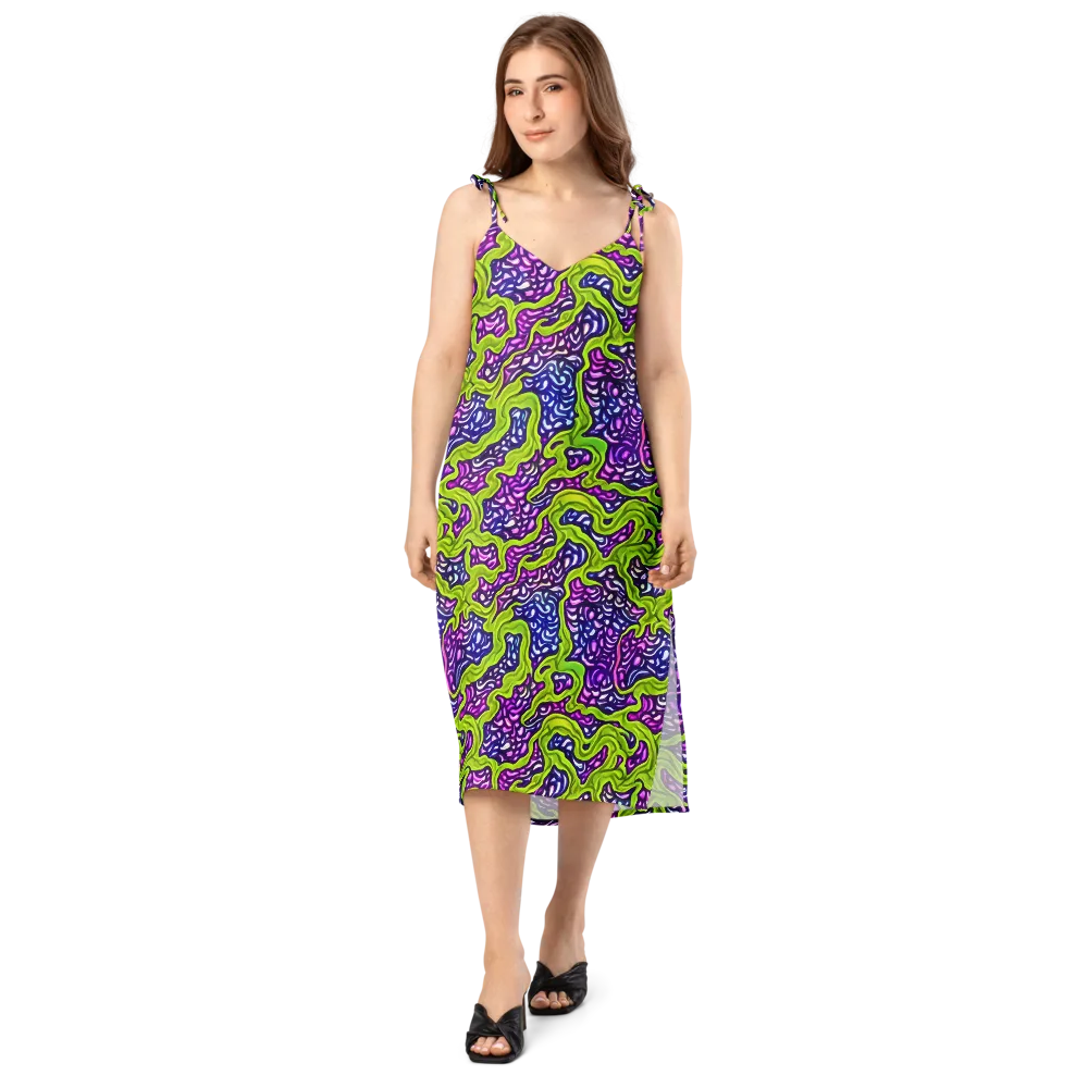Ultraviolet Swell on Slip Dress — Front