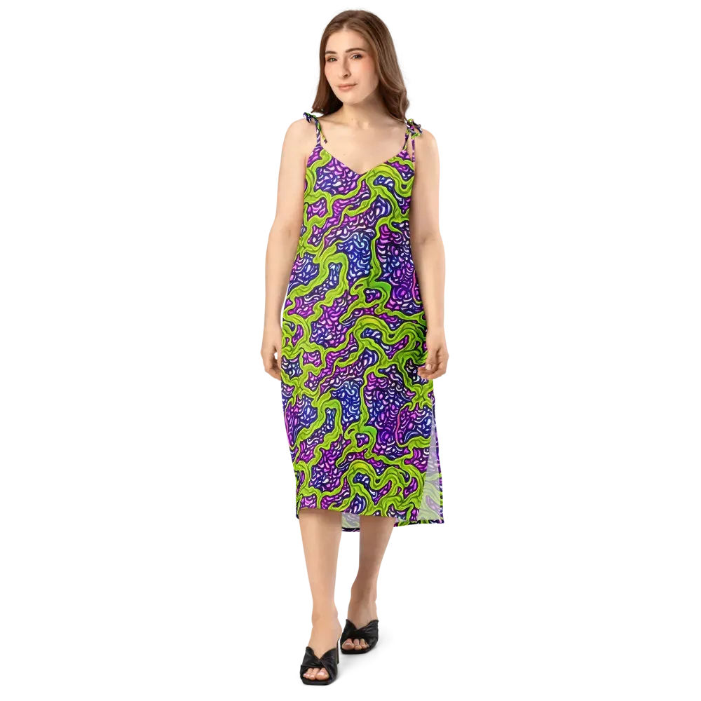 Ultraviolet Swell on Slip Dress — Front
