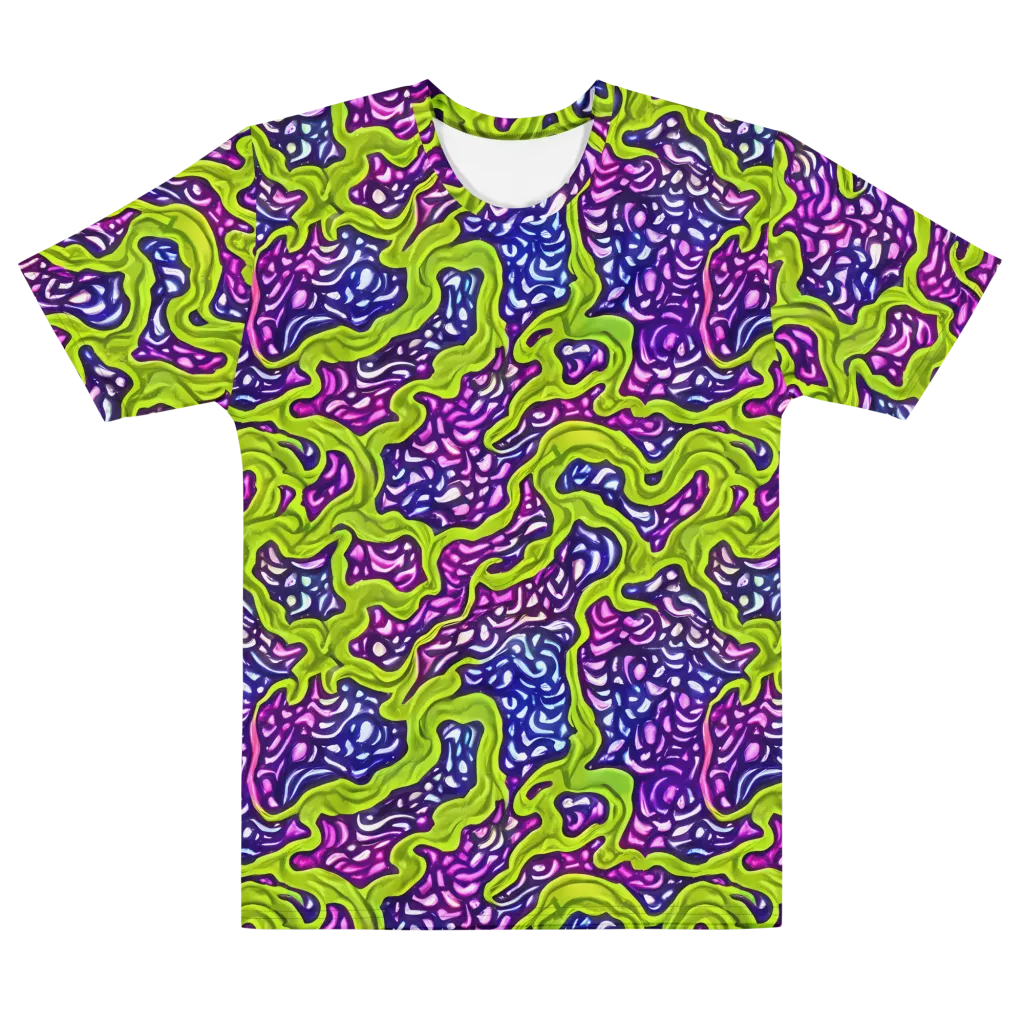 Ultraviolet Swell on Men's Cotton Crew Neck T-Shirt — Front