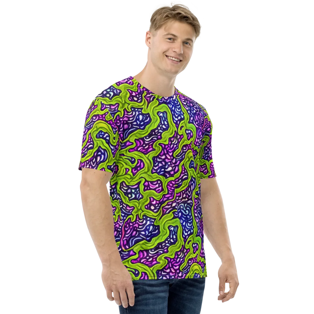 Ultraviolet Swell on Men's Crew Neck T-Shirt — Right