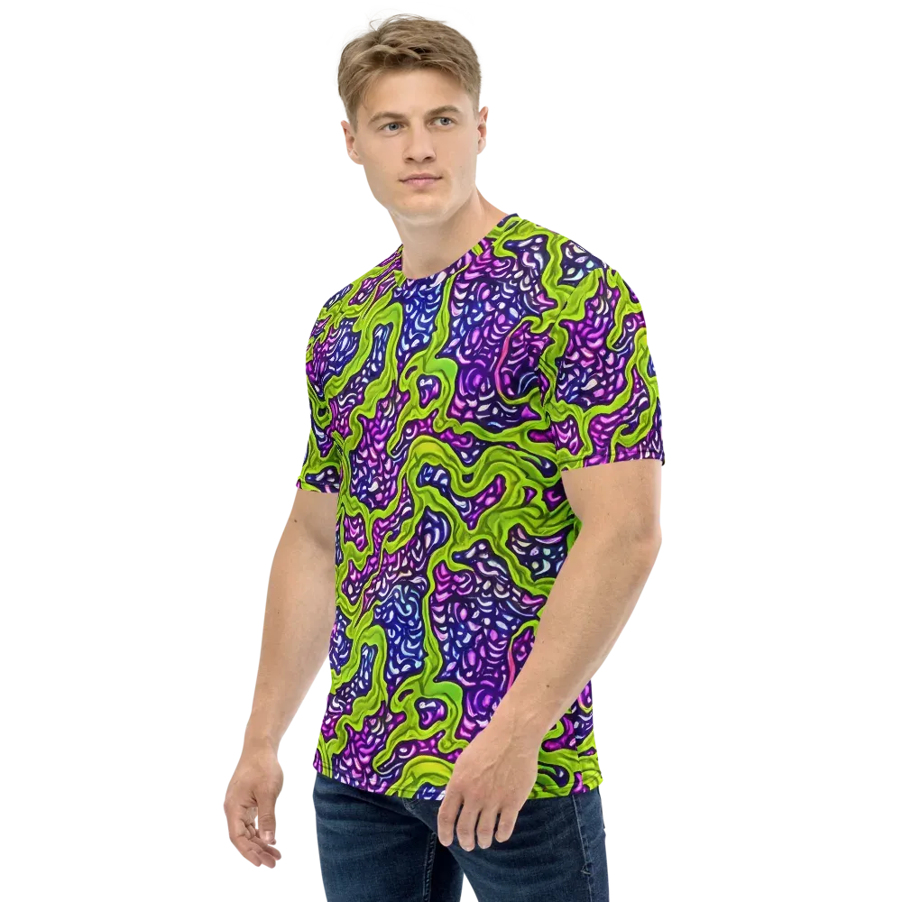 Ultraviolet Swell on Men's Crew Neck T-Shirt — Left