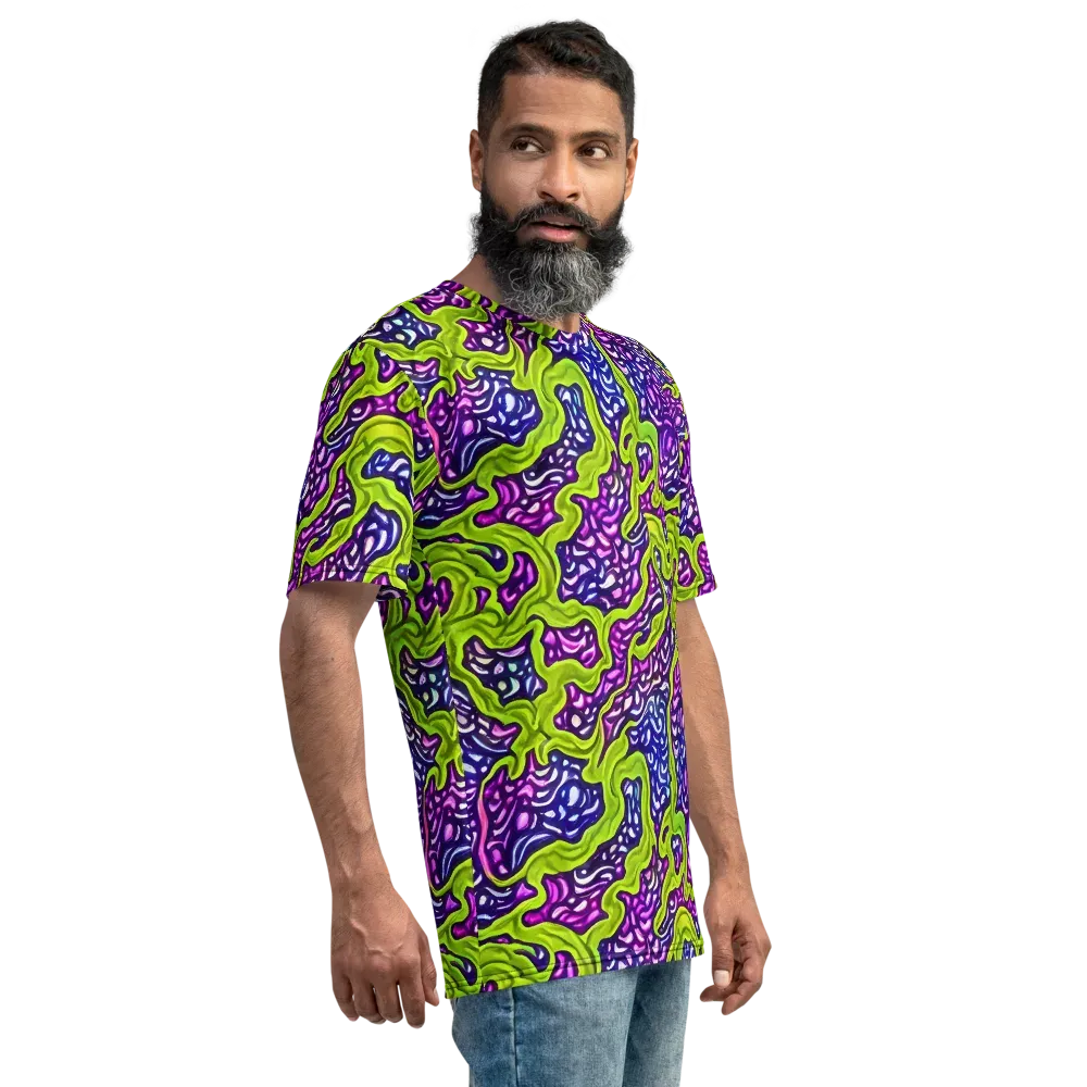 Ultraviolet Swell on Men's Crew Neck T-Shirt — Right