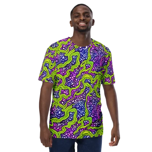 Ultraviolet Swell on a Men's Crew Neck T-Shirt