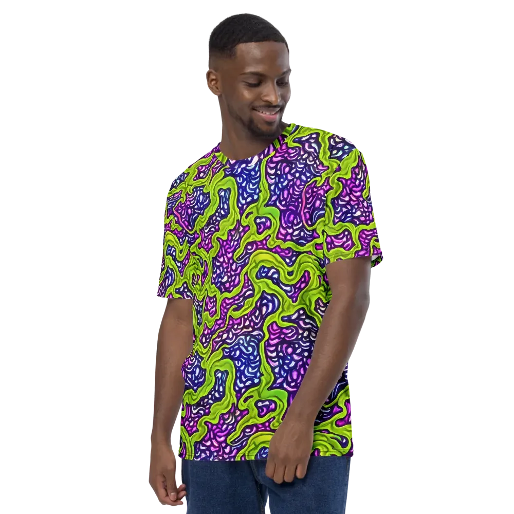 Ultraviolet Swell on Men's Crew Neck T-Shirt — Left