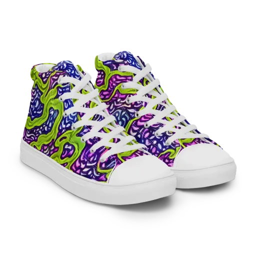 Ultraviolet Swell on a Men's High Top Canvas Shoes
