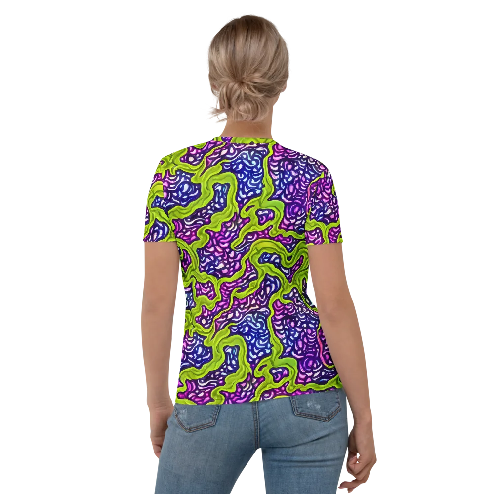 Ultraviolet Swell on Women's Crew Neck T-Shirt — Back