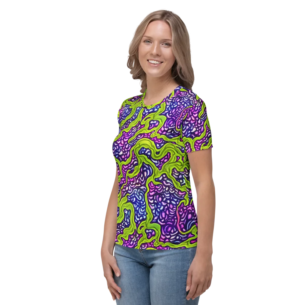 Ultraviolet Swell on Women's Crew Neck T-Shirt — Left