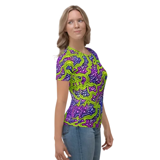 Ultraviolet Swell on a Women's Crew Neck T-Shirt