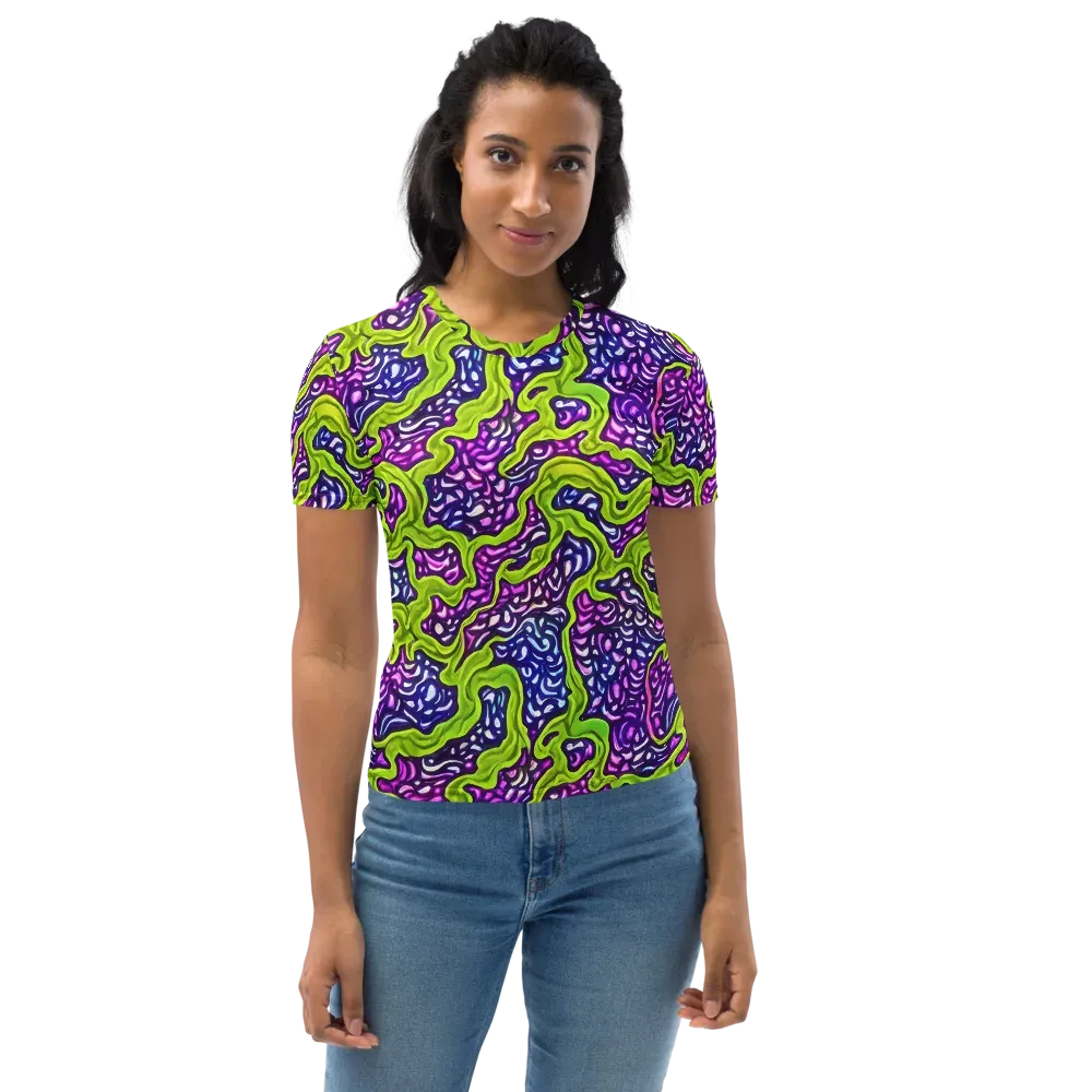 Ultraviolet Swell on Women's Crew Neck T-Shirt — Front