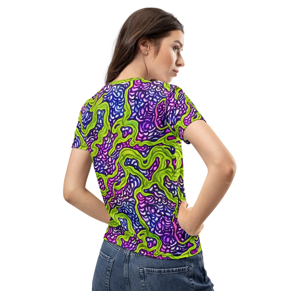 Ultraviolet Swell on Women's Crew Neck T-Shirt — Back