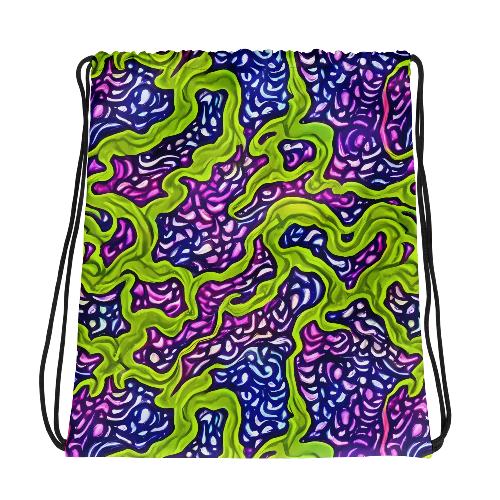 Ultraviolet Swell on Drawstring Bag — Photo