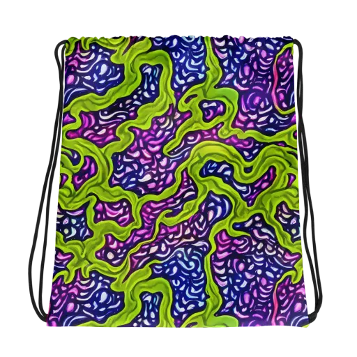 Ultraviolet Swell on a Drawstring Bag