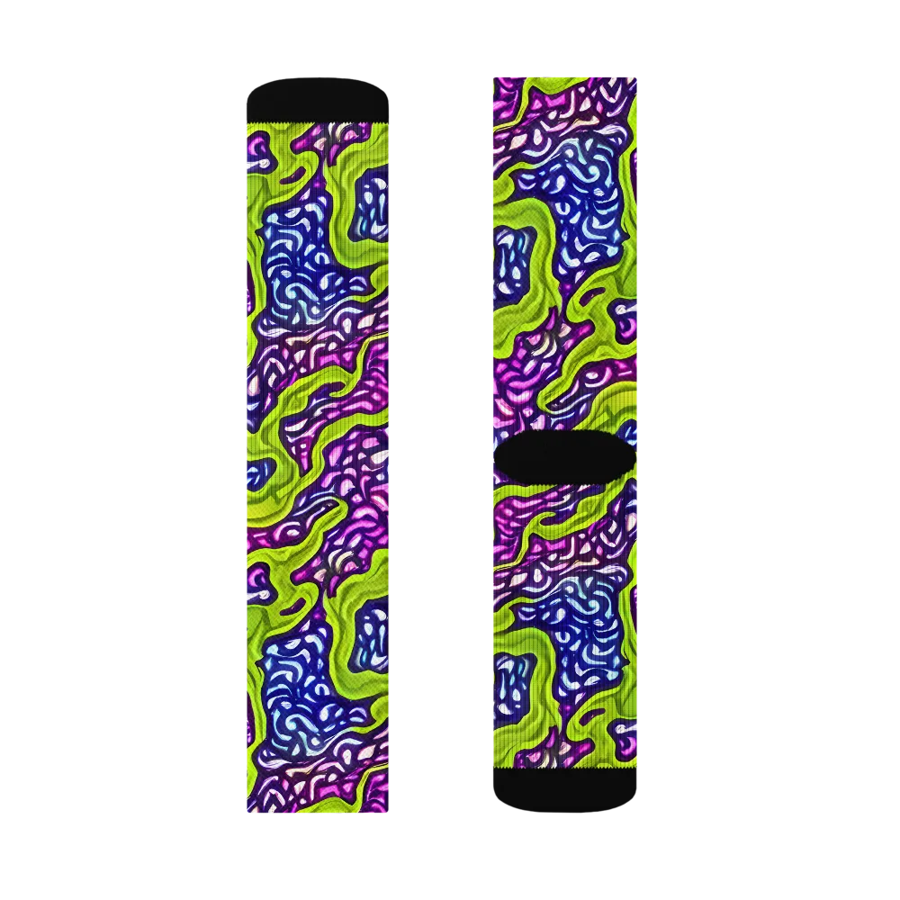 Ultraviolet Swell on Socks — Left Sock