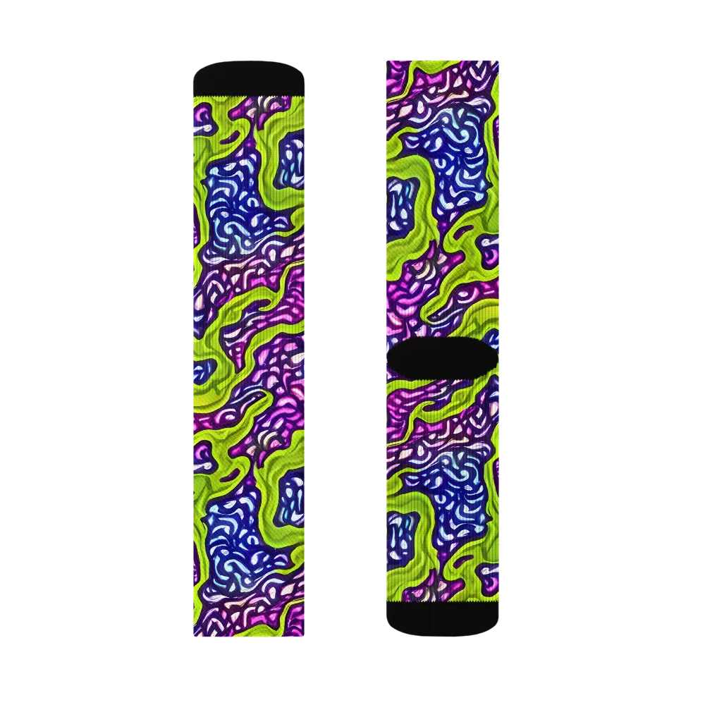 Ultraviolet Swell on Socks — Right Sock