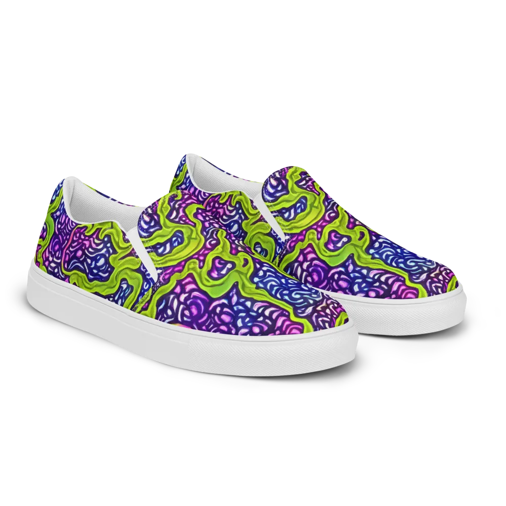 Ultraviolet Swell on Women's Slip-On Canvas Shoes — Right Front
