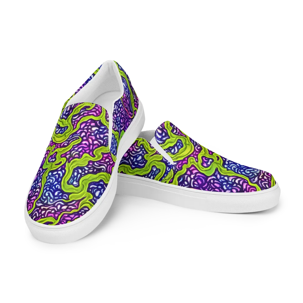 Ultraviolet Swell on Women's Slip-On Canvas Shoes — Left Front