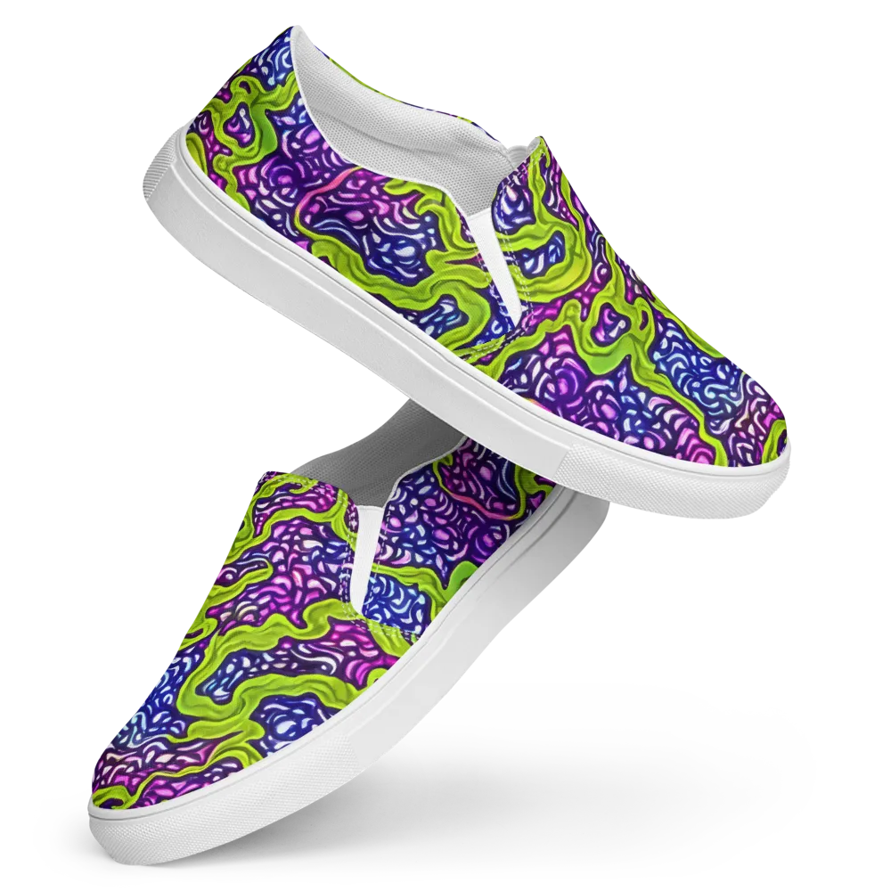 Ultraviolet Swell on Women's Slip-On Canvas Shoes — Front