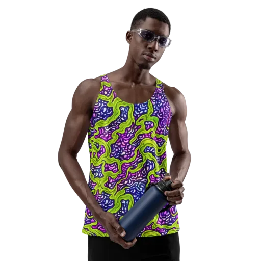 Ultraviolet Swell on a Men's Tank Top