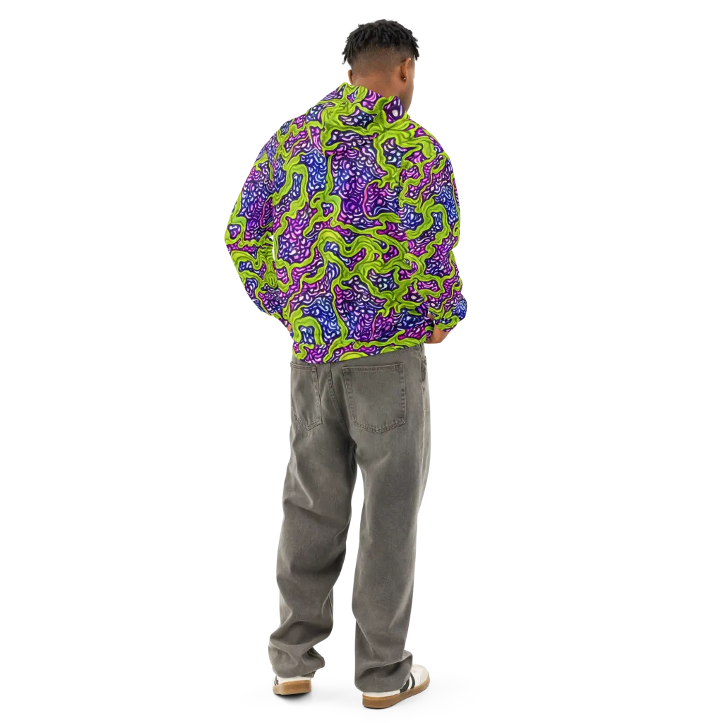 Ultraviolet Swell on Cotton Hoodie — Back