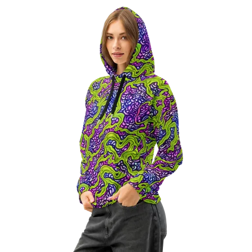Ultraviolet Swell on a Cotton Hoodie