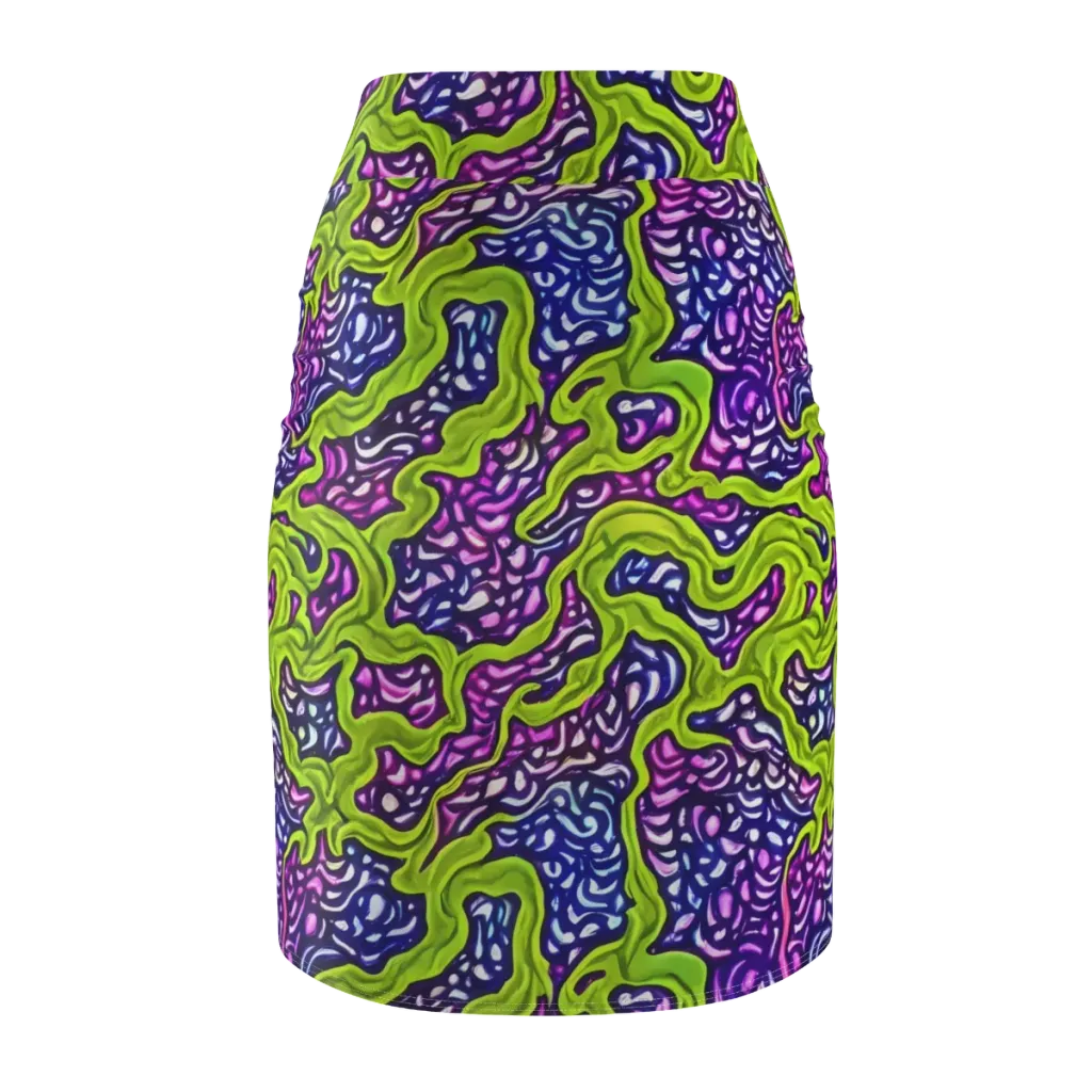 Ultraviolet Swell on Pencil Skirt — Back