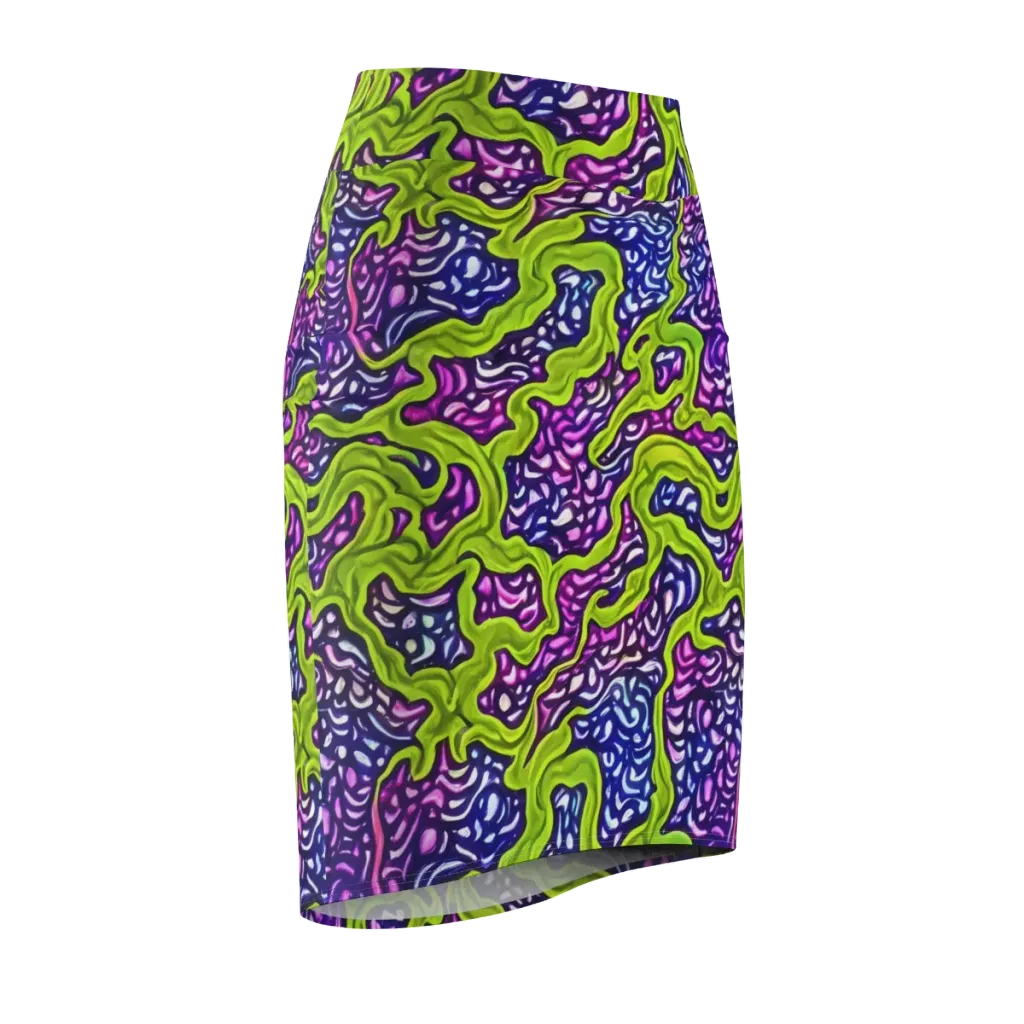 Ultraviolet Swell on Pencil Skirt — Front Side