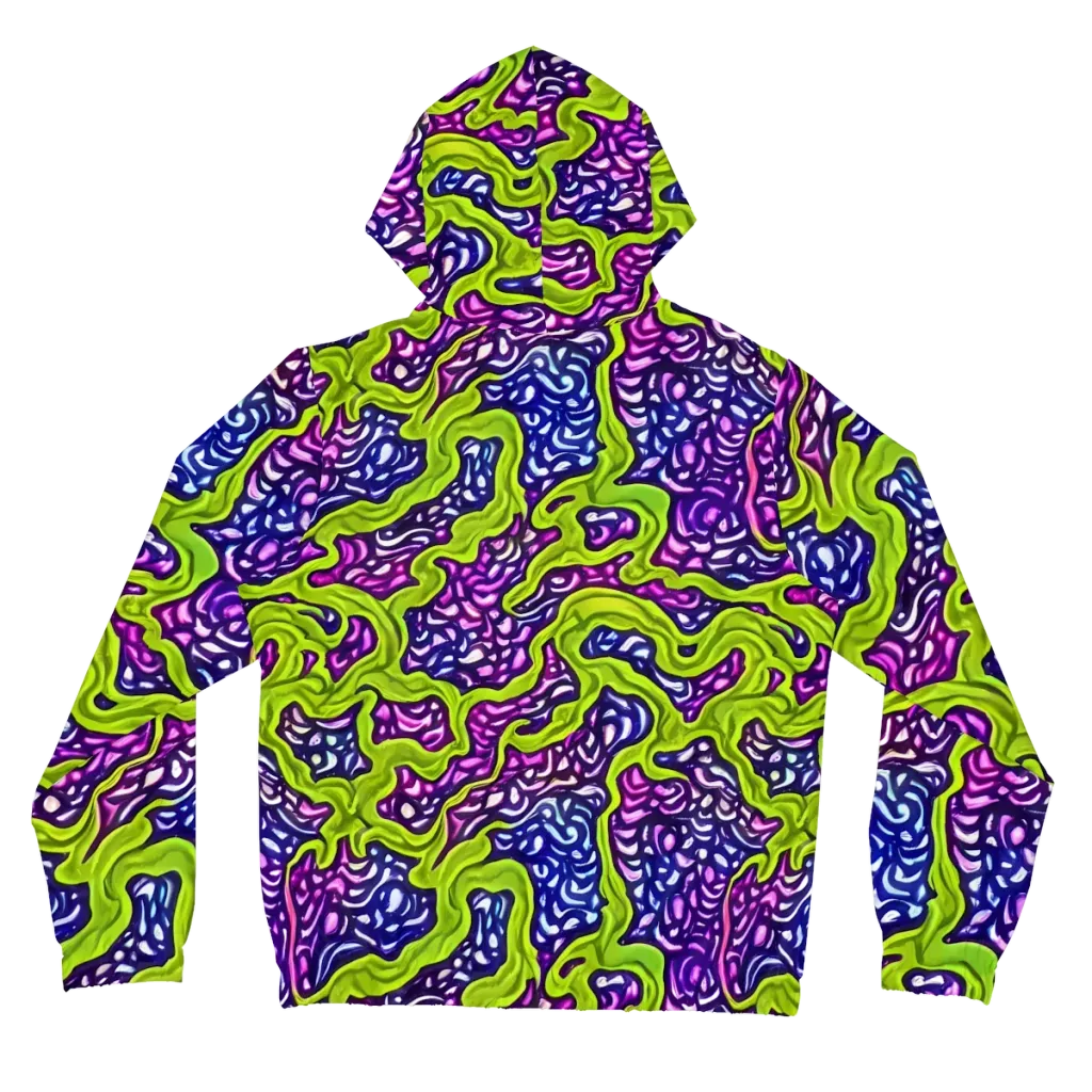 Ultraviolet Swell on Women's Full-Zip Hoodie — Back
