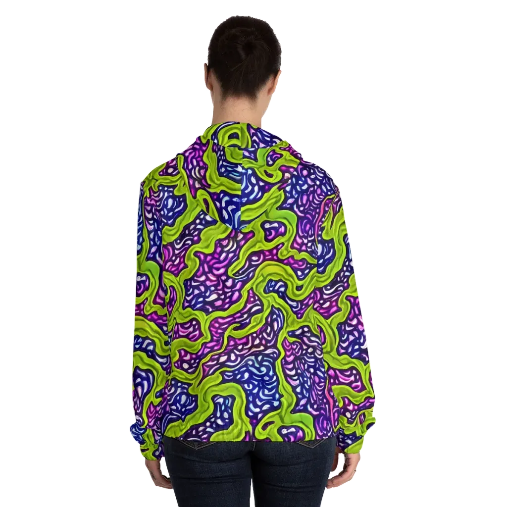 Ultraviolet Swell on Women's Full-Zip Hoodie — Back On Person