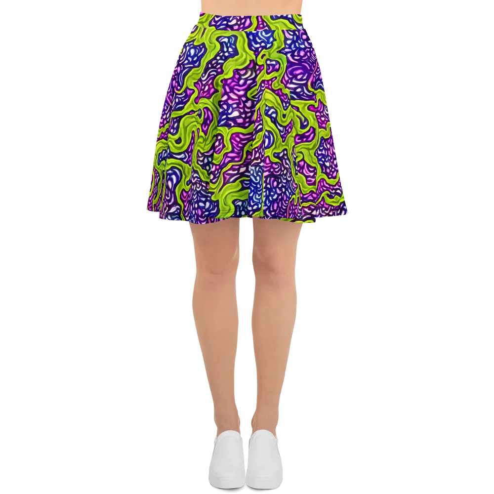 Ultraviolet Swell on Skater Skirt — Front