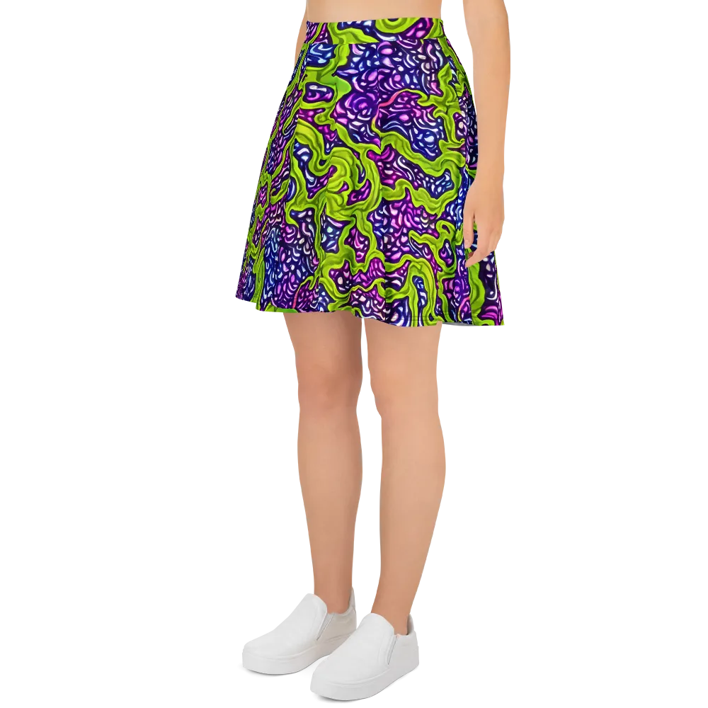 Ultraviolet Swell on Skater Skirt — Left