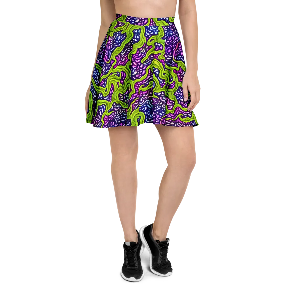 Ultraviolet Swell on Skater Skirt — Front