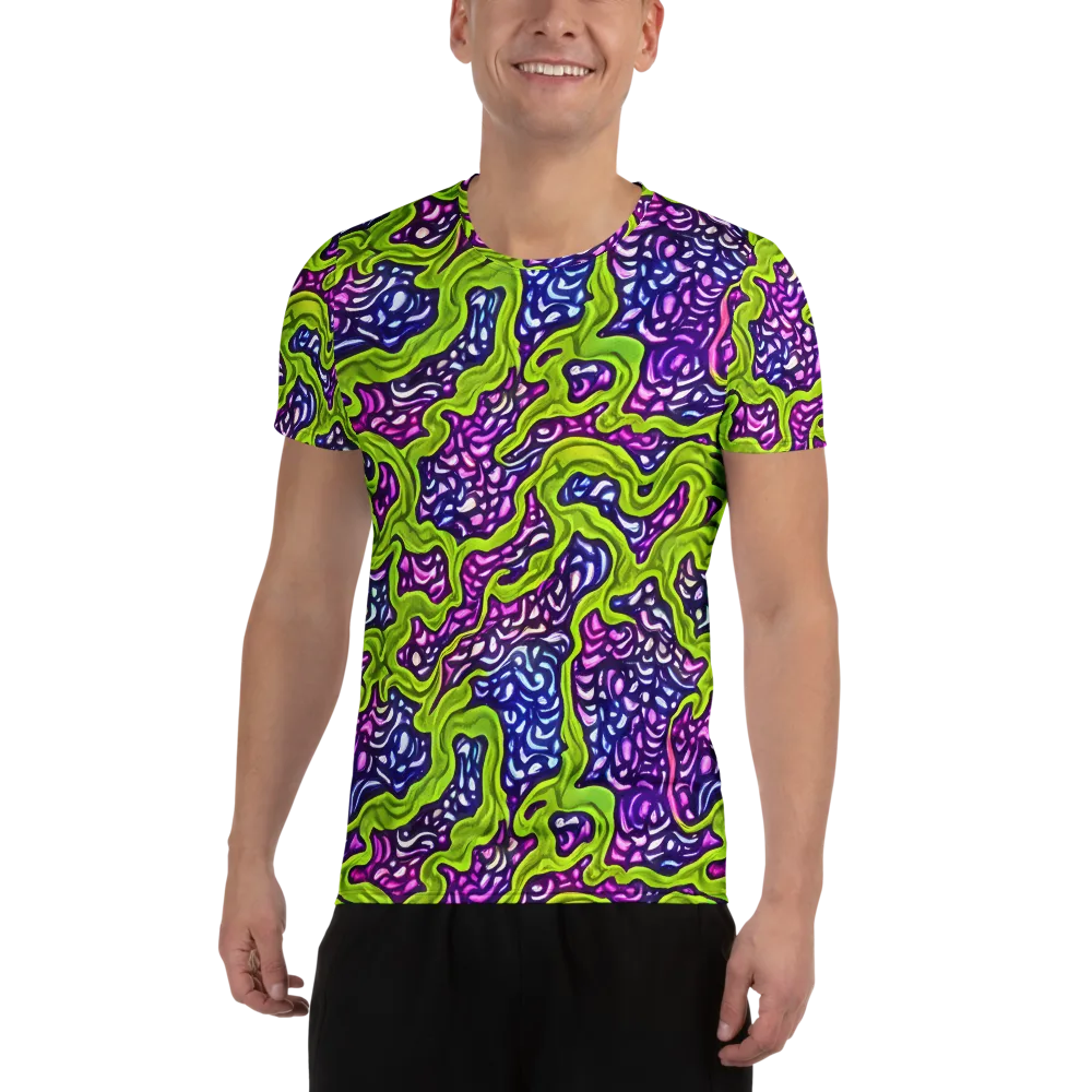 Ultraviolet Swell on Men's Athletic T-Shirt — Front