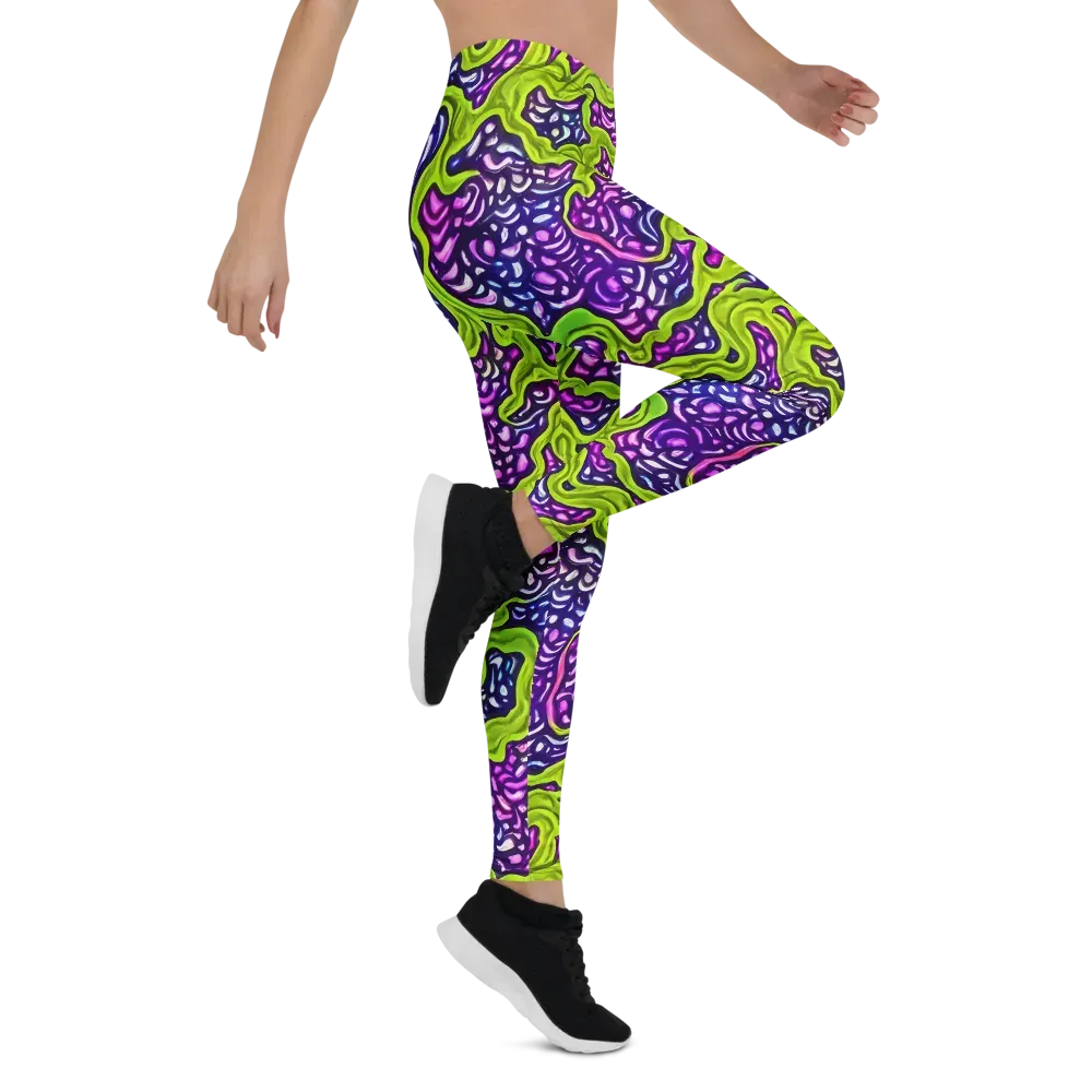 Ultraviolet Swell on Leggings — Right