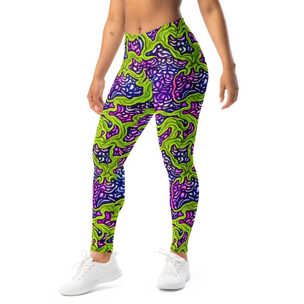 Ultraviolet Swell on Leggings — Left Front