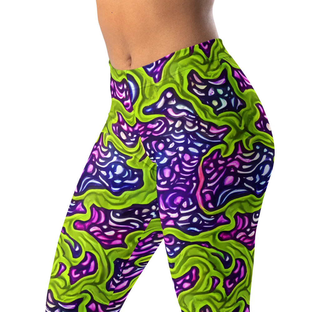 Ultraviolet Swell on Leggings — Left Front