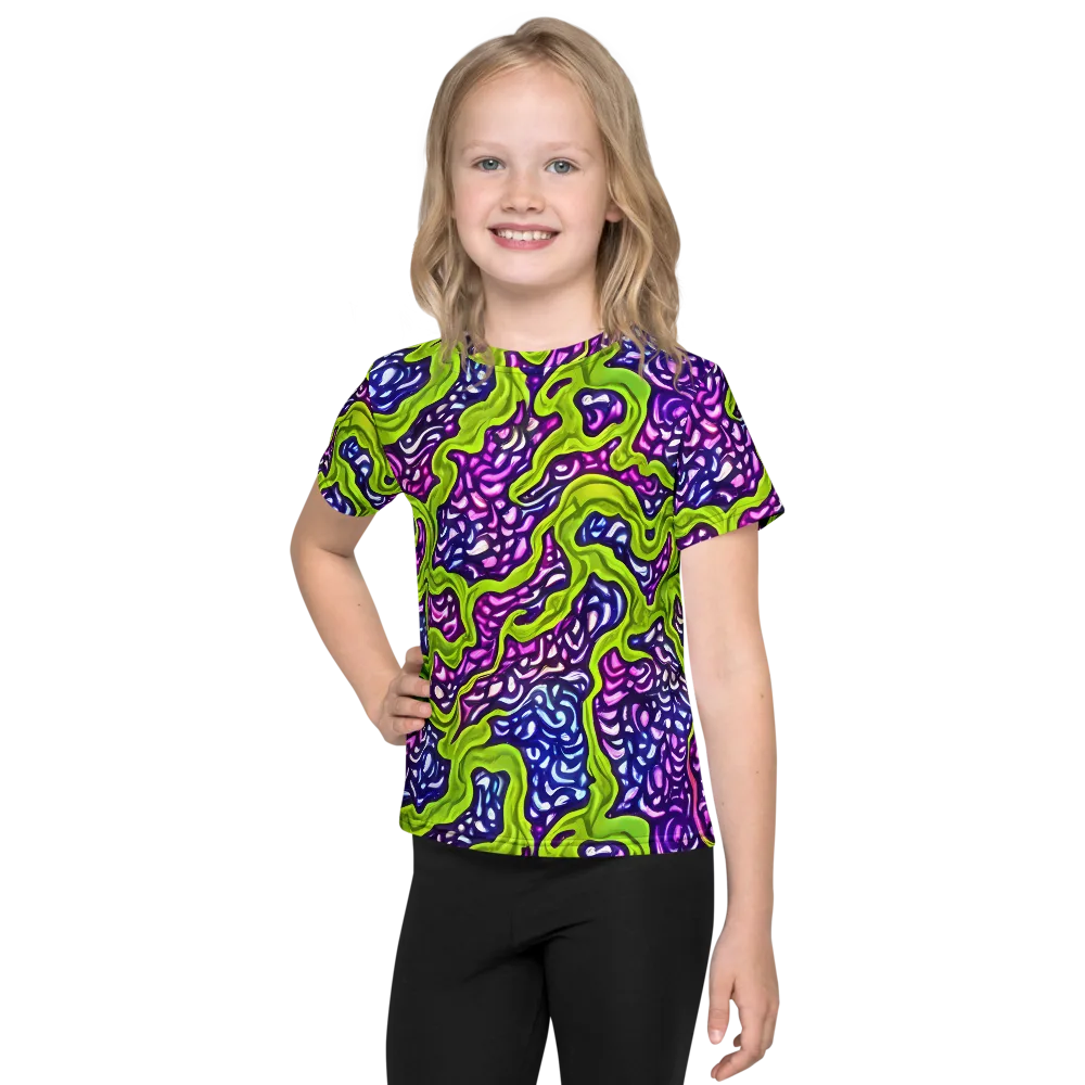 Ultraviolet Swell on Kids Crew Neck T-Shirt — Front