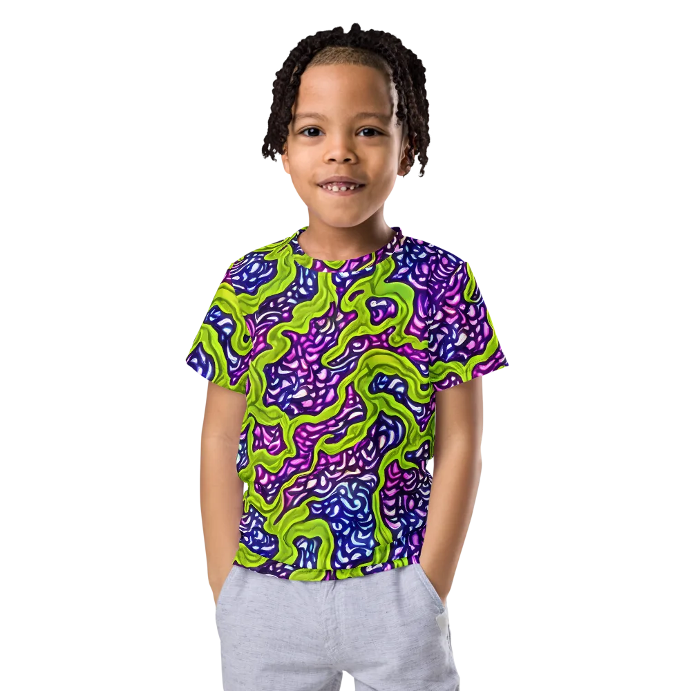 Ultraviolet Swell on Kids Crew Neck T-Shirt — Front