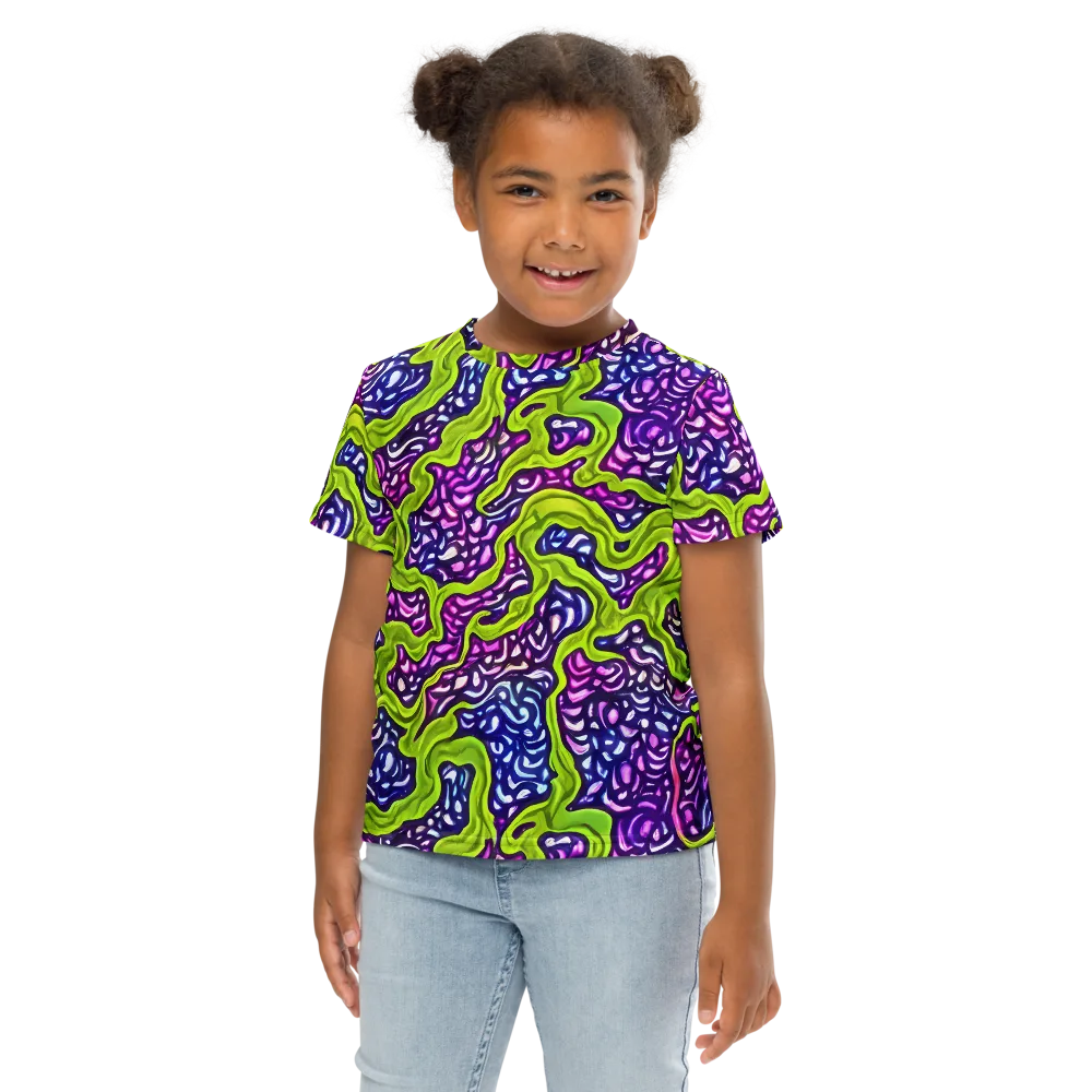 Ultraviolet Swell on Kids Crew Neck T-Shirt — Front