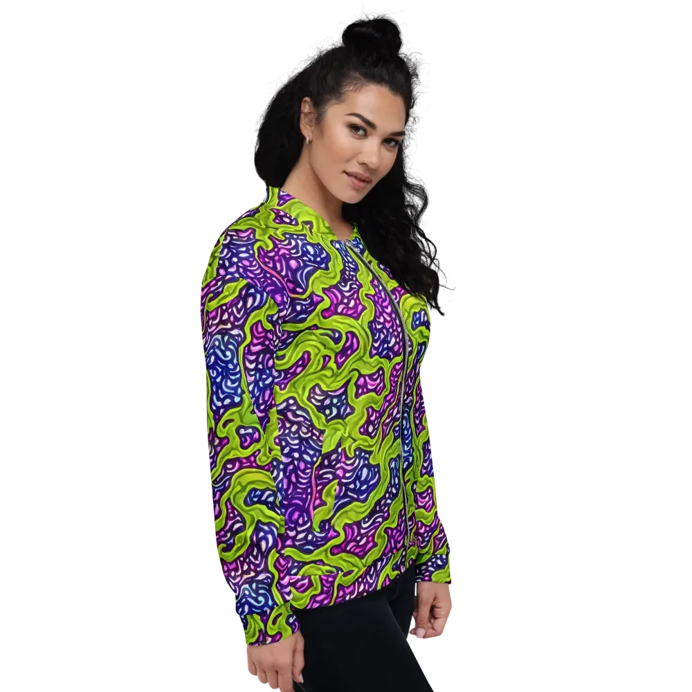Ultraviolet Swell on Bomber Jacket — Right