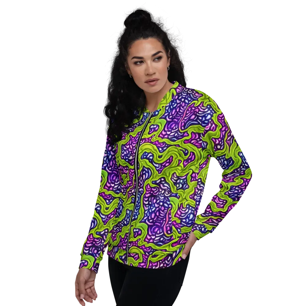 Ultraviolet Swell on Bomber Jacket — Left