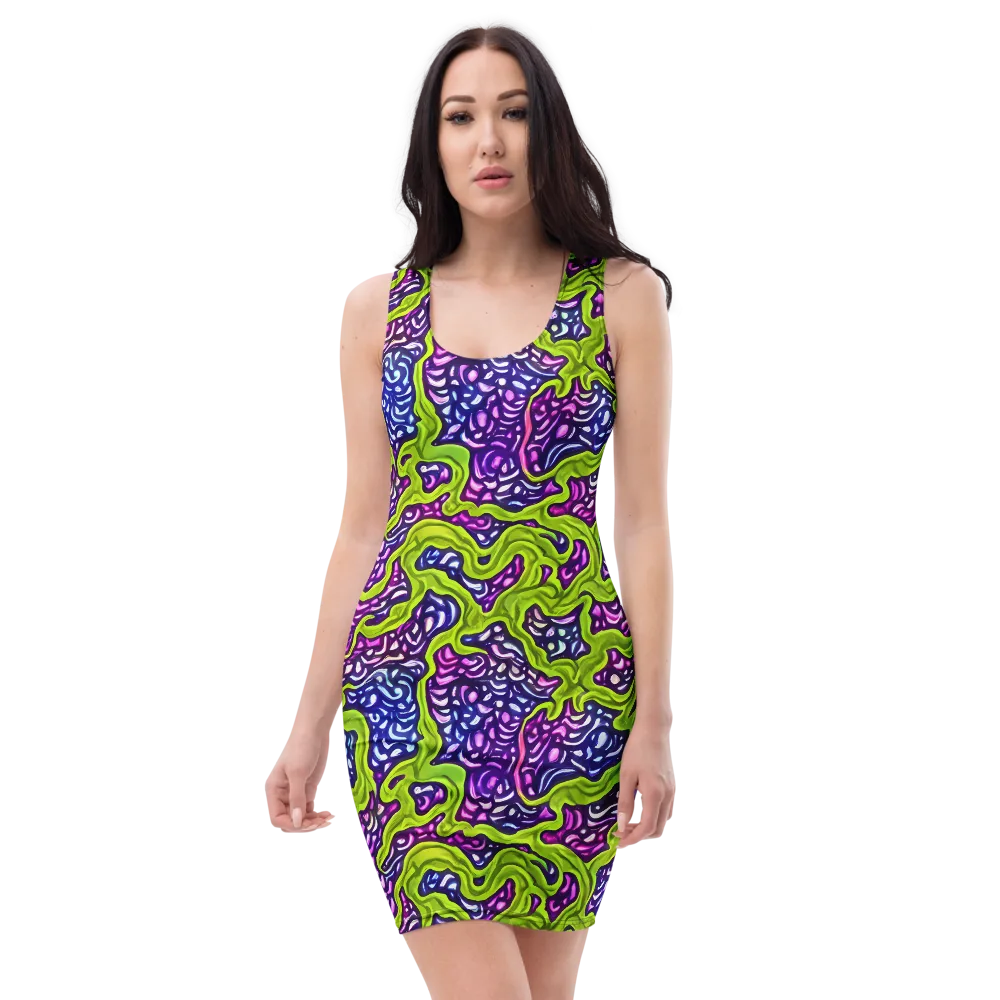 Ultraviolet Swell on Bodycon Dress — Front